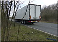 SK9611 : HGV heading south along the A1 by Mat Fascione