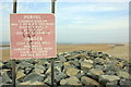 SH9780 : Sea Wall Warning Sign, Kinmel Bay by Jeff Buck
