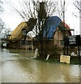 Flooded entrance to Clare Priory at Priory Farm