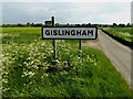 TM0772 : Gislingham Village Name sign by Geographer