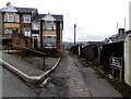 Rear lane in constant use, Abertillery