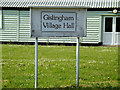 TM0771 : Gislingham Village Hall sign by Geographer