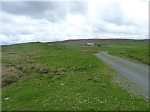 HU3475 : Burraland Farm road by James Allan