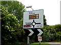 TL8643 : Roadsign on the A131 Melford Road by Geographer