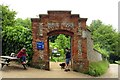 The entrance to the walled garden