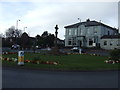 Roundabout with War Memorial, Cross Green