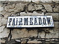 Vintage street nameplate, Fairmeadow, Maidstone