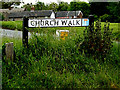 TL8646 : Church Walk sign by Geographer