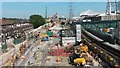 Crossrail works alongside Royal Victoria DLR station