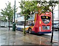 Bus in the rain