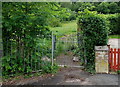 Gate at the end of Waveney Close, Bettws, Newport