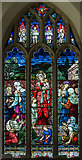 TF0226 : Stained glass window, St Andrew's church, Irnham by J.Hannan-Briggs