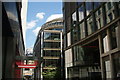 View of a glass-fronted office block on Wood Street