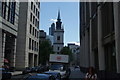 View of the St Lawrence Jewry and Heron Tower from Gresham Street