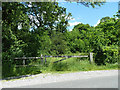 Barrier at a woodland entrance