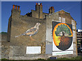 Bird mural on Greenwich Green