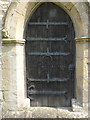 SK6754 : Church of St Michael, Halam - west door by Alan Murray-Rust