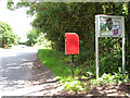 Postbox and information board in Chapel Road