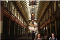 View back along the passage leading from Gracechurch Street into Leadenhall Market