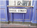 Vintage street nameplate, Rhode Street, Chatham