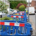 SP2965 : Safety barriers, Mercia Way, 3 June by Robin Stott