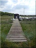 TM0321 : Platform to boat on the River Colne by Hamish Griffin