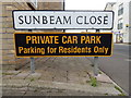 Sunbeam Close sign