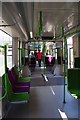 Midland Metro tram no. 20 on display - interior, St. Georges, Bilston Street, Wolverhampton