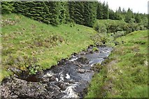 NM9518 : Looking downstream on the Abhainn Fionain by Patrick Mackie