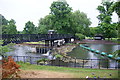 TL4459 : Weir and boom on the Cam by Bill Boaden