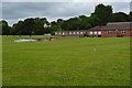 View across playing fields at South Wilts Grammar School for Girls