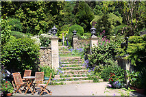 ST8058 : Iford Manor - steps up from the terrace by Stuart Logan