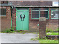 SP3093 : Detail of pithead baths building, Ansley Hall Colliery by Alan Murray-Rust