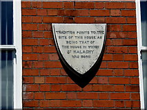 H8744 : St Malachy plaque, Armagh by Kenneth  Allen