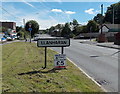 SS9982 : Western boundary sign, Llanharan by Jaggery