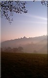 SX3384 : Launceston Castle in the mist 2 by Paul Loft