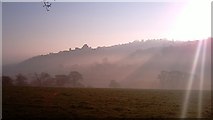 SX3384 : Launceston Castle in the mist by Paul Loft