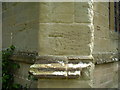 SO8449 : OS bench mark on Kempsey Church by Shantavira