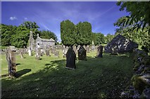 NX5856 : Graves at the Old Kirk in Anworth by Andy Farrington