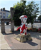 SY6779 : Olympics mascot Mandeville near Weymouth Railway Station by Jaggery