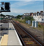 SY6779 : Speed limit 15mph on leaving Weymouth railway station by Jaggery