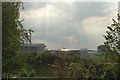 View of the International Broadcast Centre basking in the sunlight from Queen Elizabeth Olympic Park