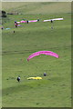 TQ4404 : Paragliding near Muggery Pope by Oast House Archive