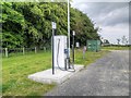 NZ2376 : Electric Car Charging Point at Northumberlandia by David Dixon