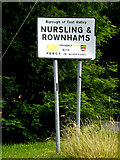 SU3816 : Nursling & Rownhams Village Name sign by Geographer