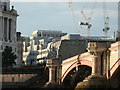 View of shops on New Bridge Street from the Thames Beach #2