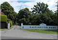 Western entrance to Eastington Park, Eastington