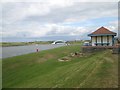 Shelter and boating lake at Fleetwood