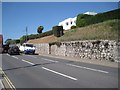 SX9373 : Retaining wall to Bishopsteignton Road below Inverteign Drive, Teignmouth by Robin Stott
