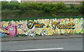 SE0921 : Tour-de France graffiti, Rochdale Road  by Humphrey Bolton